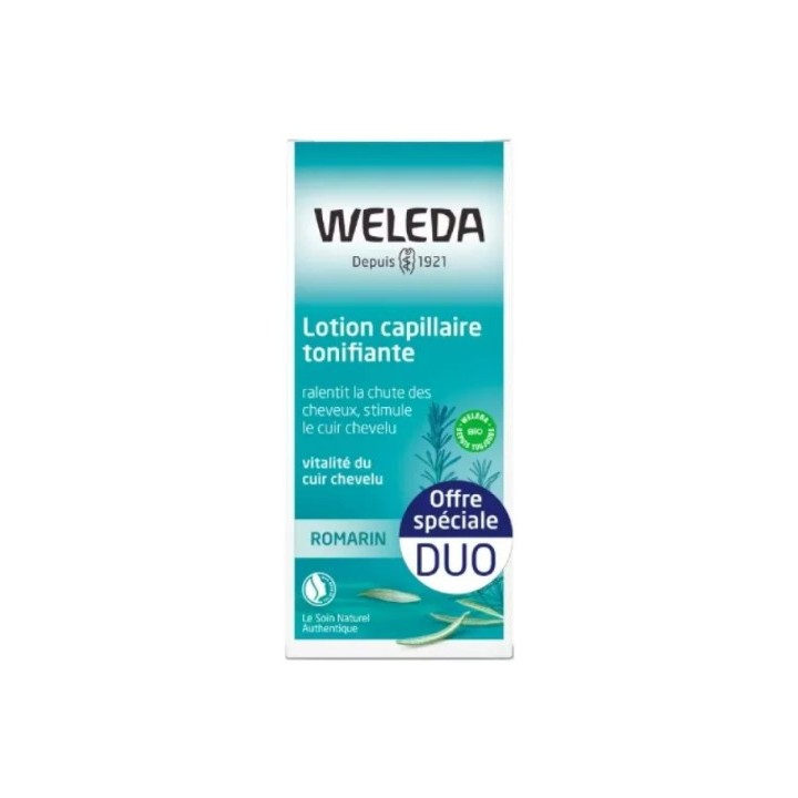 Lotion Capillaire Tonifiante au Romarin 2x100ml Weleda - IllicoPharma