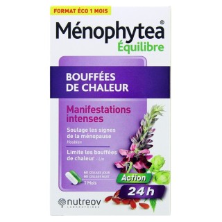 Menophytea Bouffées de chaleur Jour Nuit 120 gélules - Nutreov - Ménopause - IllicoPharma