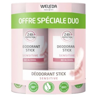Déodorant Stick Sensitive 2x50g Weleda - IllicoPharma