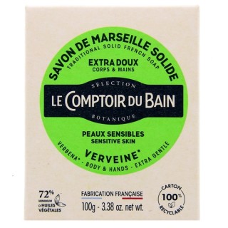 Savon de Marseille Solide Verveine 100g Le comptoir du Bain - IllicoPharma