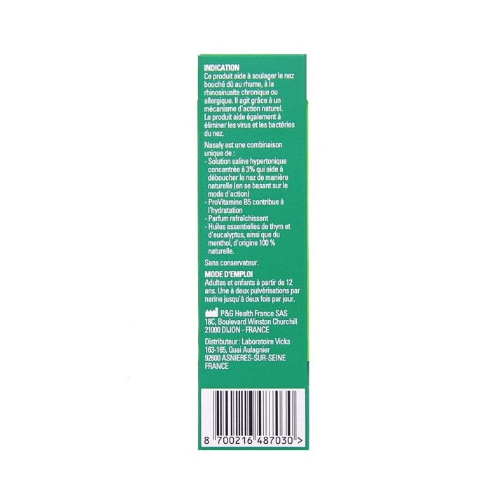 Nasaly Nez Bouché Spray Nasal 20ml Vicks - IllicoPharma