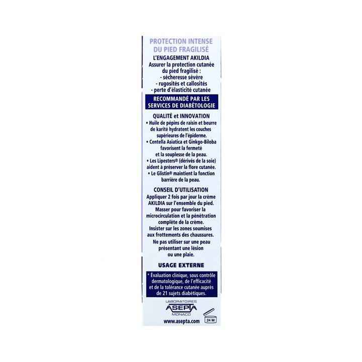Akildia crème multi-protectrice Pied du diabétique 75ml - IllicoPharma