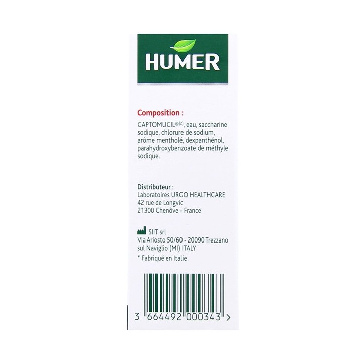 Humer Décongestionnant Rhume Spray 20ml