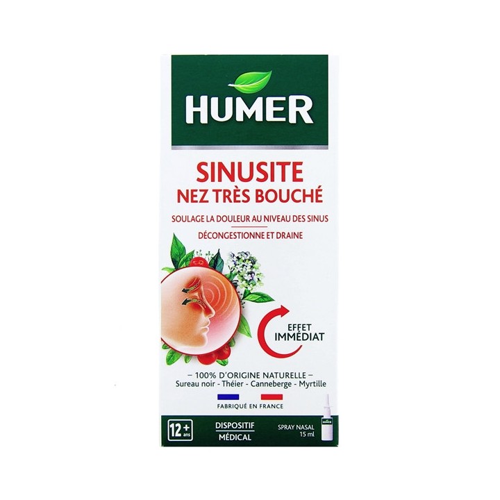 Humer Sinusite Nez Très Bouché Spray 15ml - nez & Gorge