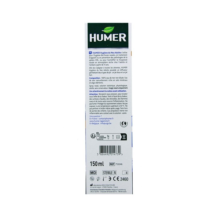 Humer Hygiène du Nez Spray Nasal 150ml - IllicoPharma Pharmacie en ligne