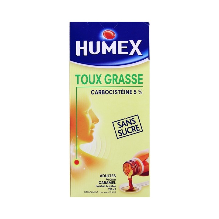 Humex 5% sans sucre adulte 250ml, Toux grasse, e-Pharmacie IllicoPharma