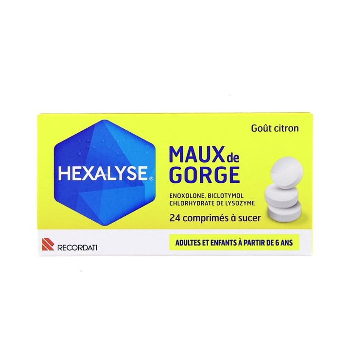 Hexalyse 24cpr, Bouchara-Recordati - Médicament Maux de gorge - IllicoPharma