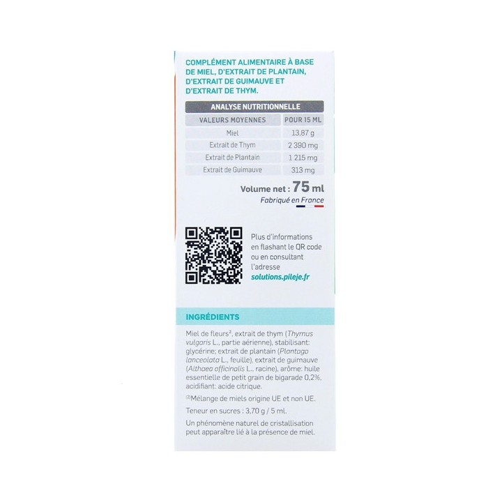 Azéol Sirop Toux Sèche - 75ml - Pileje - Phytonutrition