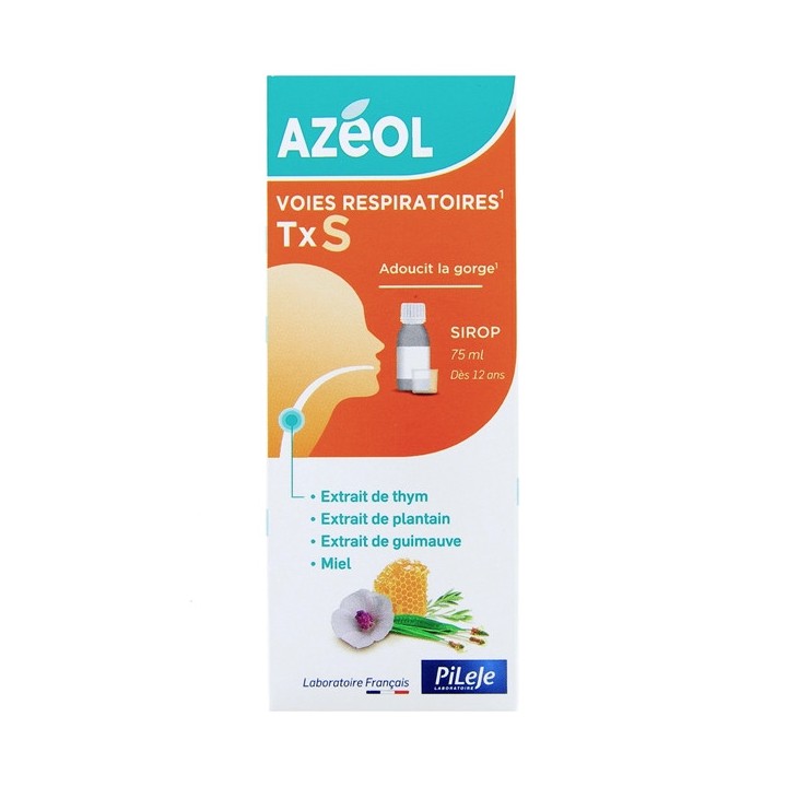 Azéol Sirop Toux Sèche - 75ml - Pileje - Phytonutrition