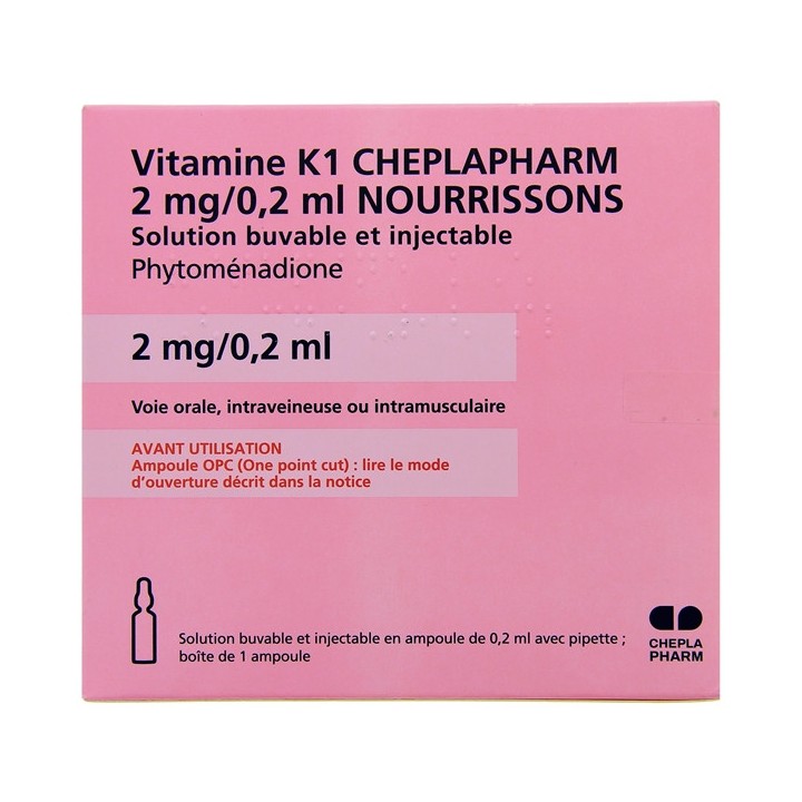 Vitamine K1 Roche nourrisson - Pharmacie en ligne IllicoPharma