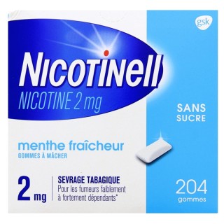 Nicotinell Menthe Fraîcheur 2mg 204gommes - Arrêt du tabac - IllicoPharma