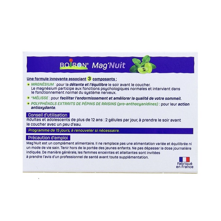 Mag Nuit x30 gélules Boiron - IllicoPharma