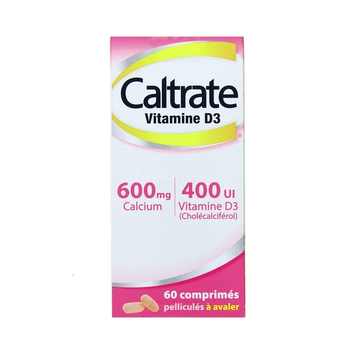 Caltrate Vitamine D3 600mg/400UI 60cpr, Pfizer, Pharmacie en ligne IllicoPharma