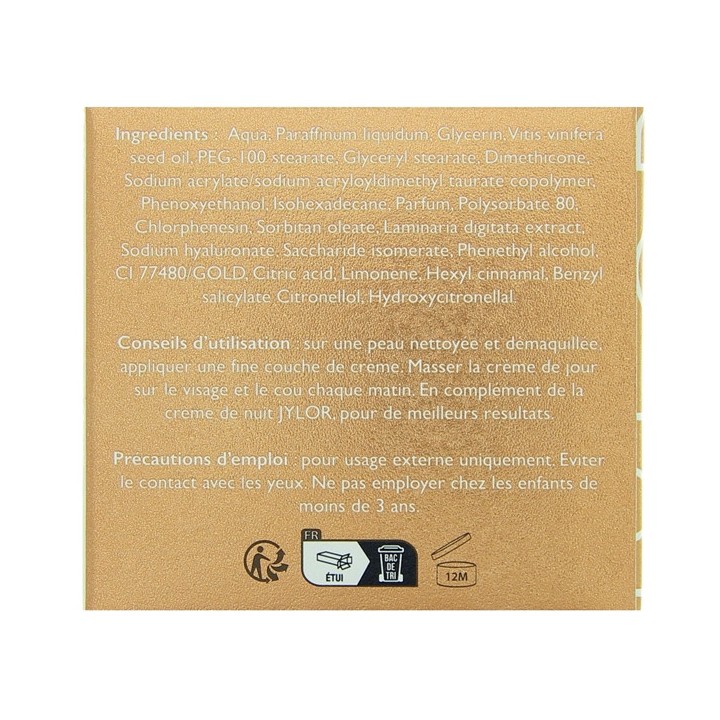 Crème de Jour Or 24K 50ml - Jylor Beauty - IllicoPharma