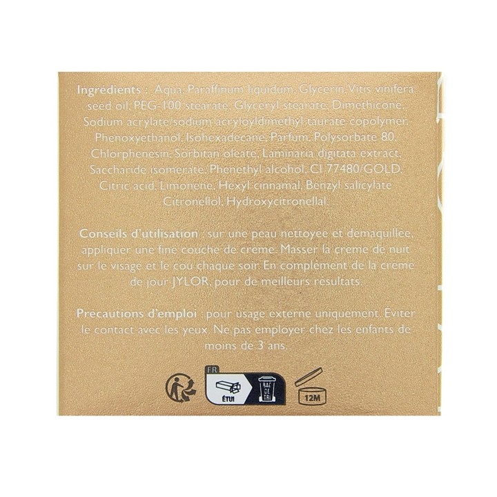 Crème de Nuit Or 24K 50ml - Jylor Beauty - IllicoPharma