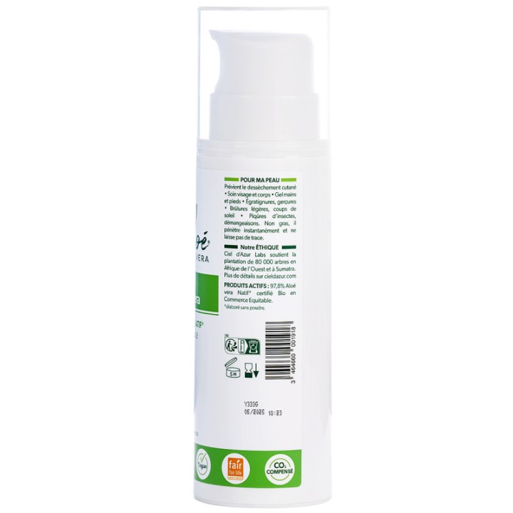 Pur Aloé Gel d'Aloé Vera Bio 250ml Ciel d'Azur Labs - IllicoPharma