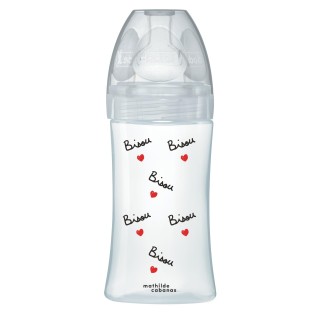 Biberon anti-colique Tétine plate Débit 2 Mathilde Cabanas 270ml - Dodie - IllicoPharma