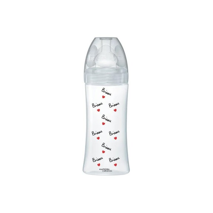 Biberon anti-colique Tétine plate Débit 3 Mathilde Cabanas 330ml - Dodie - IllicoPharma
