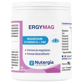 Ergymag - 180 gélules - Nutergia - Stress, sommeil, concentration - IllicoPhama