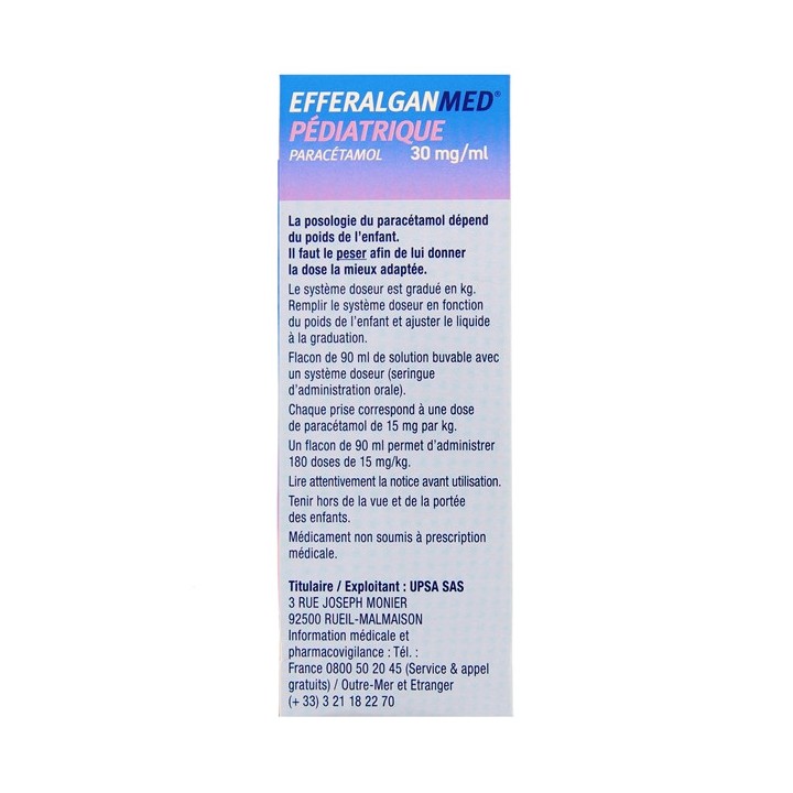 EfferalganMed Pédiatrique 30mg 90ml