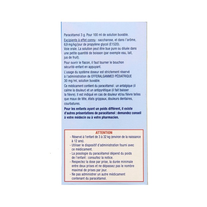 EfferalganMed Pédiatrique 30mg 90ml