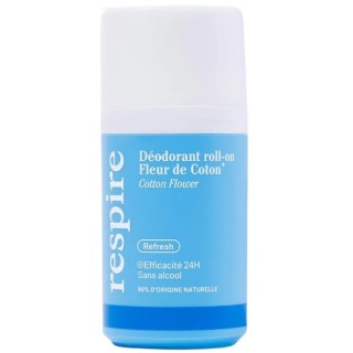 Déodorant Roll-on Fleur de coton 24h 15ml – Respire – IllicoPharma