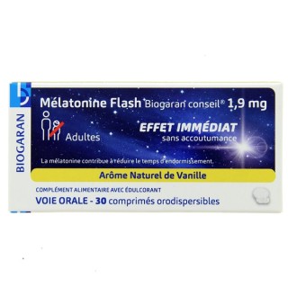 Melatonine Flash 1,9mg x30cpr orodispersibles - Biogaran Conseil - IllicoPharma
