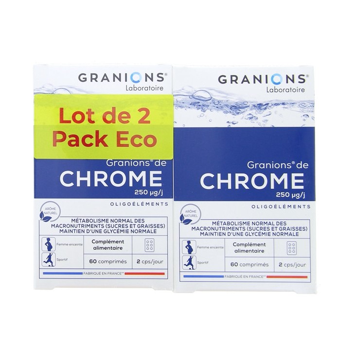 Granions de Chrome 250µg 2x60cpr - IllicoPharma
