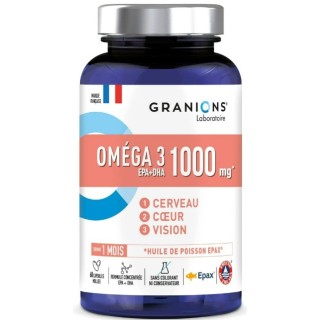 Oméga 3 1000mg x60 capsules - Granions - IllicoPharma