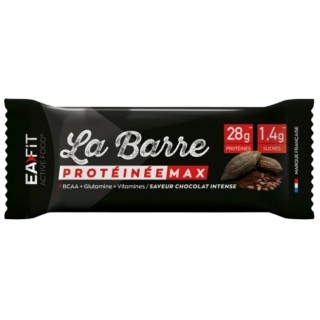 La Barre Protéinée Max Chocolat Intense 60g - Eafit - IllicoPharma