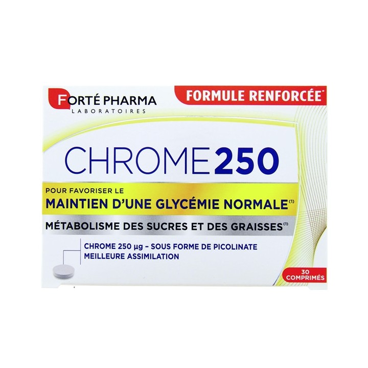 Chrome 250 x30cpr - Forté Pharma - IllicoPharma
