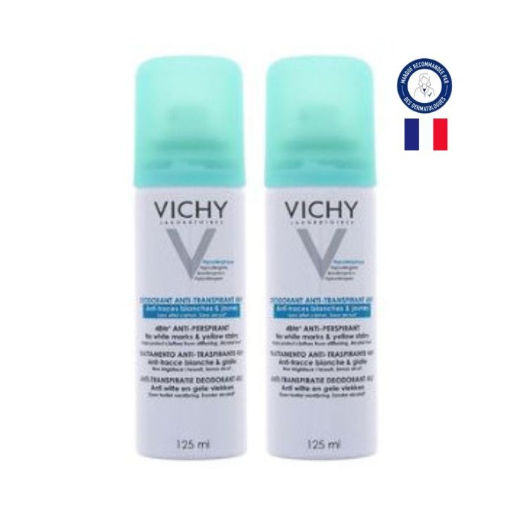 Anti-transpirant Aérosol Anti-Traces 48h 2x125ml - Vichy - IllicoPharma