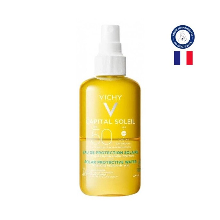 Capital Soleil Eau de Protection Solaire SPF50 200ml Vichy - Pharmacie en ligne IllicoPharma