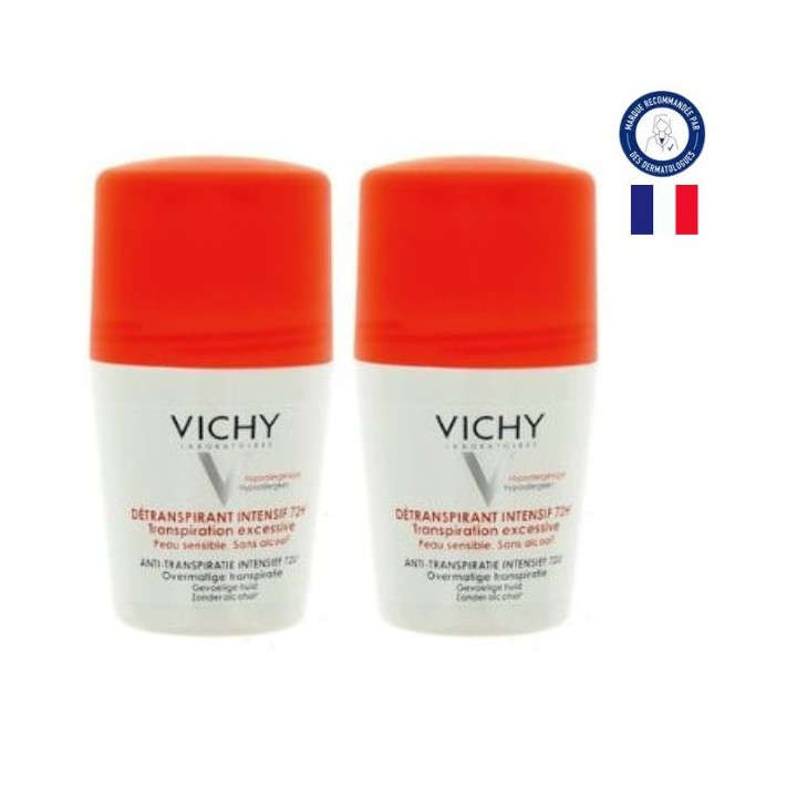 Détranspirant Intensif 72h 2x50ml - Vichy - IllicoPharma