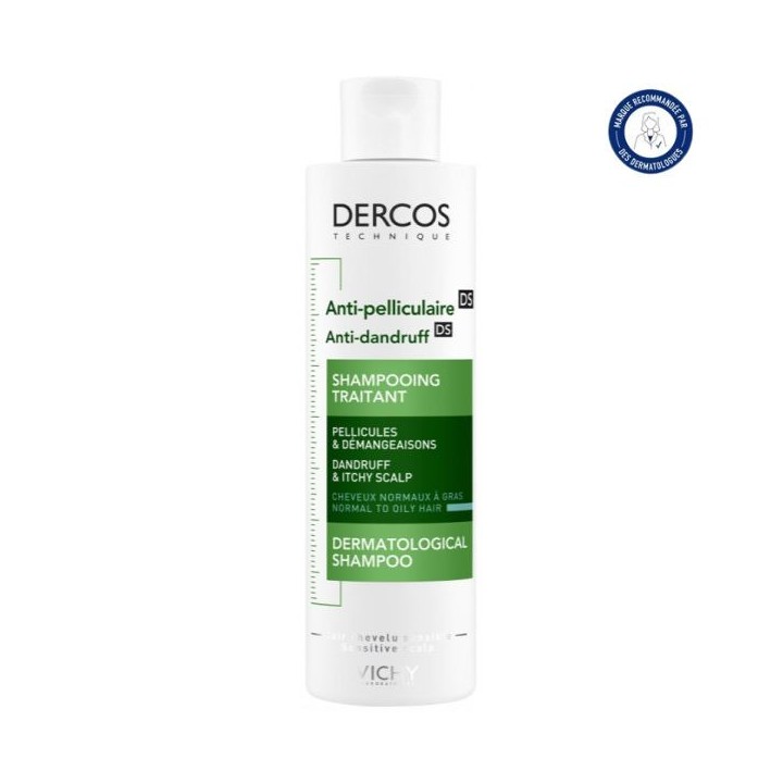 Dercos Anti Pelliculaire DS Shampooing Traitant Cheveux Normaux à Gras 200ml - Vichy - IllicoPharma