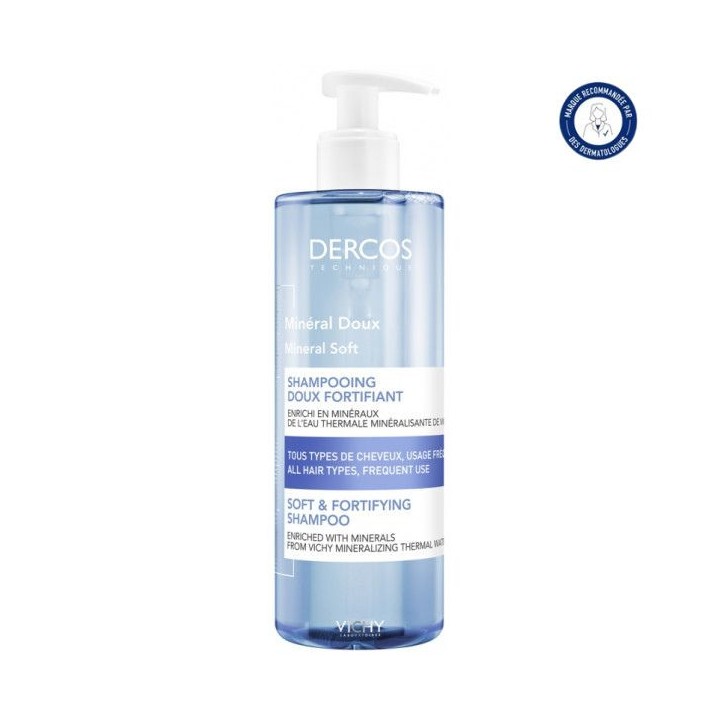 Dercos Mineral Doux Shampooing Fortifiant 400ml - Vichy - IllicoPharma