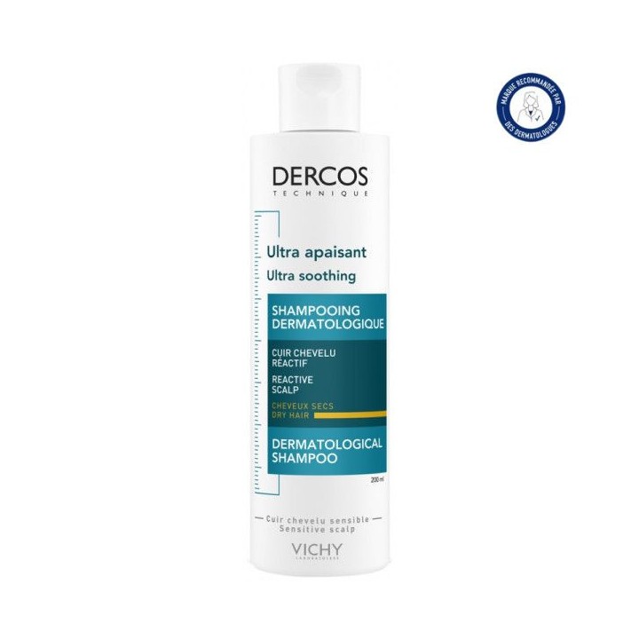 Dercos Ultra Apaisant Shampooing Cheveux Secs 200ml - Vichy - IllicoPharma