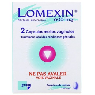 Lomexin 600mg 2caps vaginale, Troubles féminins, mycoses, e-Pharmacie IllicoPharma