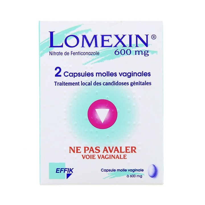 Lomexin 600mg 2caps vaginale, Troubles féminins, mycoses, e-Pharmacie IllicoPharma
