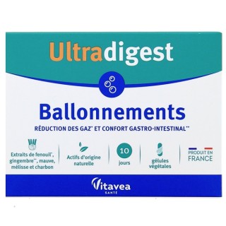 Ultradigest Ballonnements 10 jours x30 gélules végétales Vitavea - IllicoPharma
