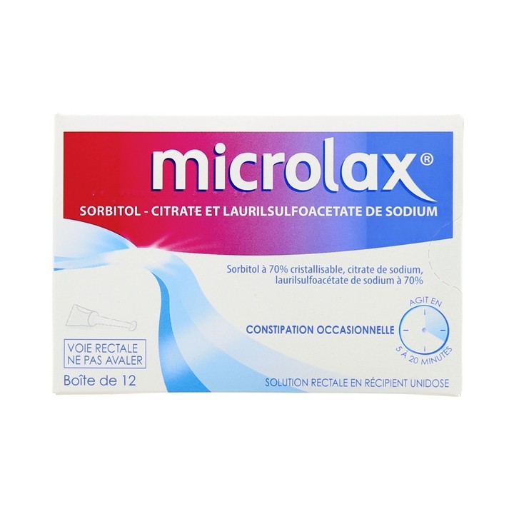 Microlax adulte 12 x 5ml - Médicament Constipation - IllicoPharma