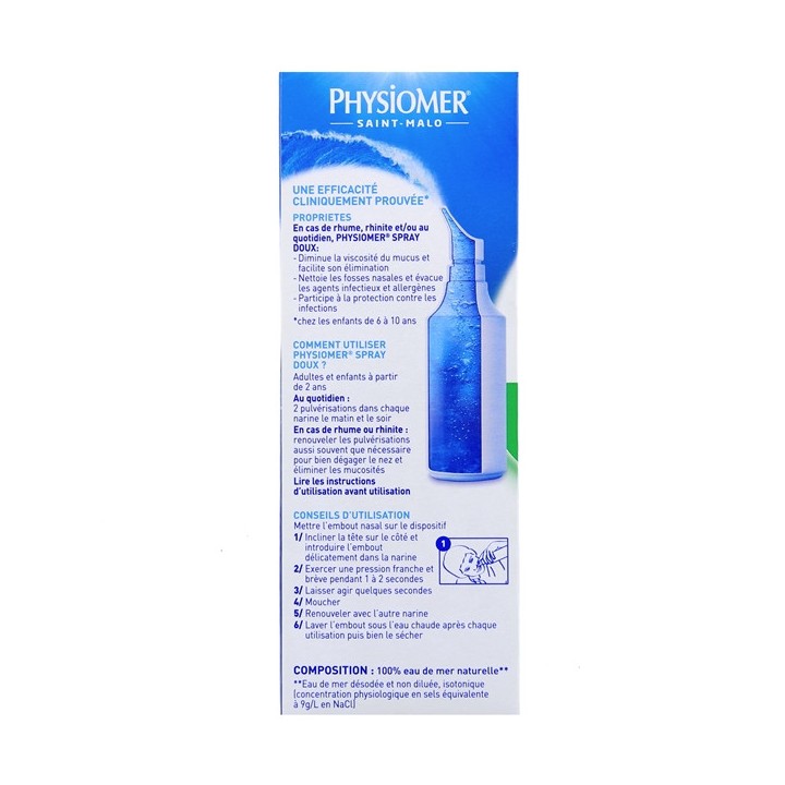 Physiomer Hygiène du Nez Spray Doux 135ml - IllicoPharma