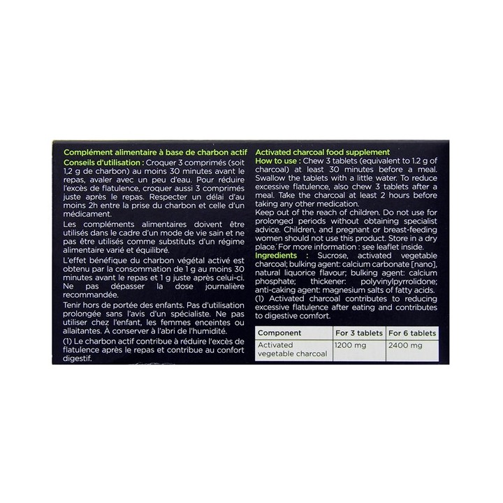 Carbophos Charbon Végétal Activé 1200mg - 40 comprimés à croquer - Cooper - IllicoPharma