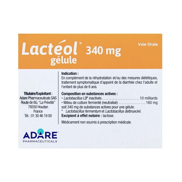 Lacteol 340mg gélules - Pharmacie en ligne IllicoPharma