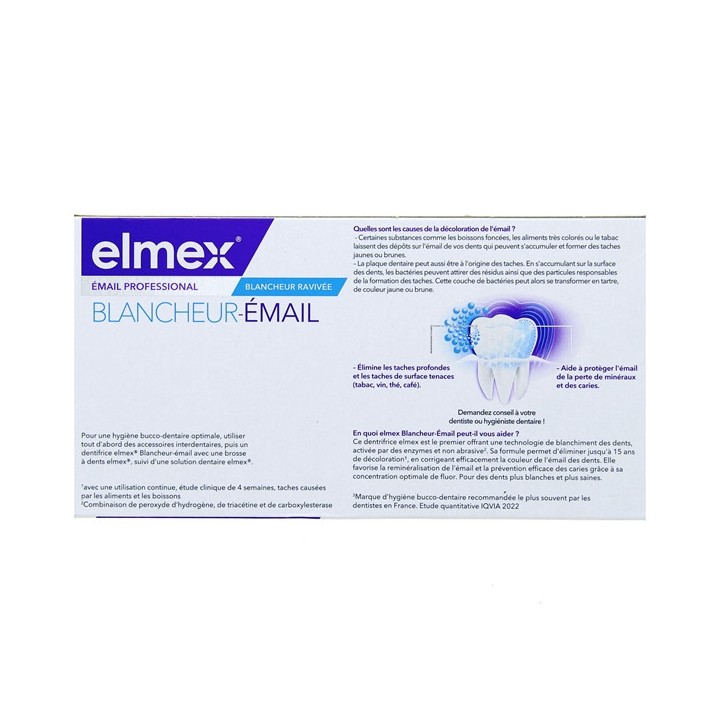 Émail Professionnal Dentifrice Blancheur-Émail 2x75ml - IllicoPharma