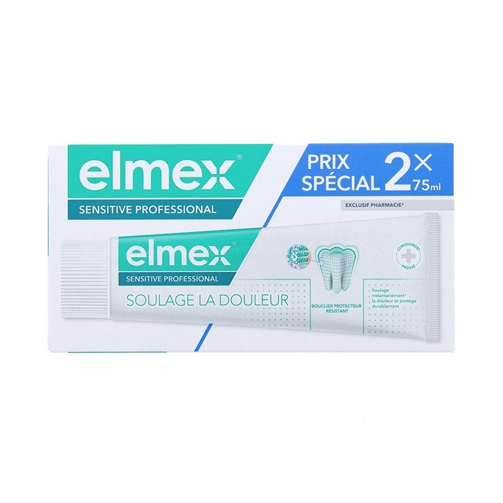 Sensitive Professionnal Dentifrice 2x75ml Elmex - IllicoPharma