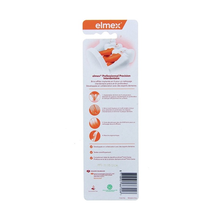 Anti-Caries Brosse à dents Professional Precision Interdentaire x2 Elmex - IllicoPharma