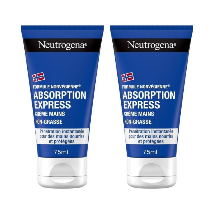 Crème Mains Absorption Express 2x75ml - Neutrogena - IllicoPharma