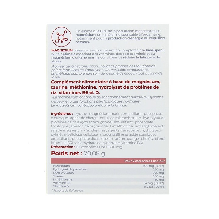 Inovance - Magnesium - x60cpr - Ysonut -  IllicoPharma