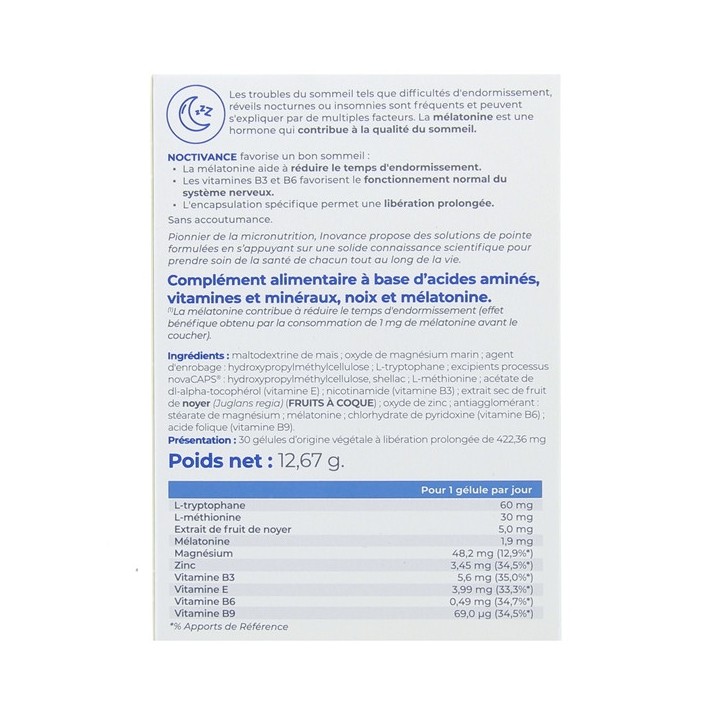 Inovance - Noctivance - x30 gélules - Ysonut -  IllicoPharma